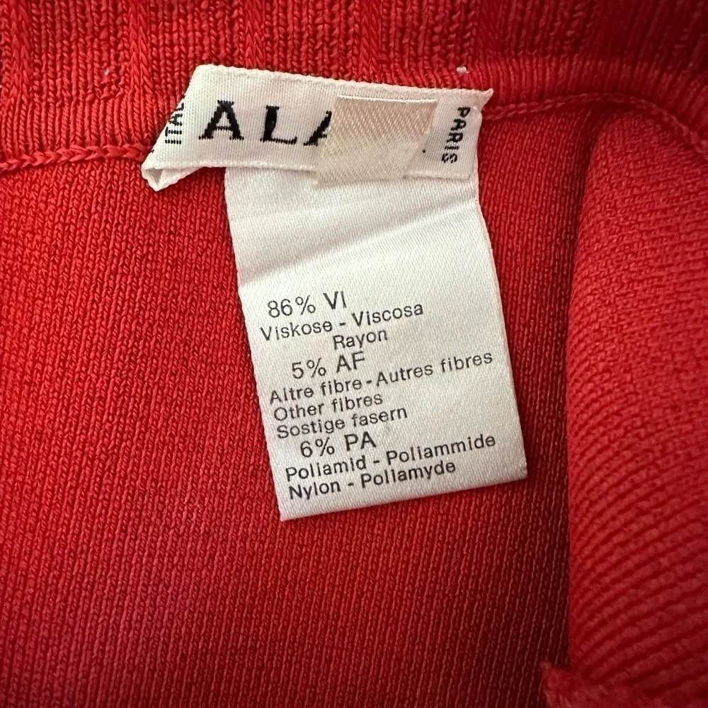 Azzedine ALAIA Paris Vintage 90’s Red Dress, S